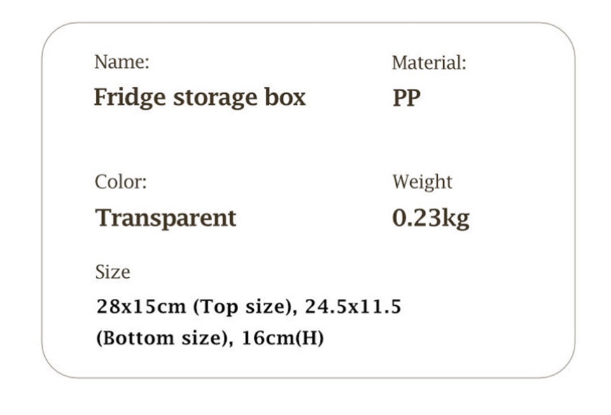 Food Grade Fridge Storage Box-12